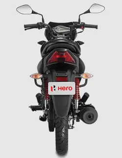 New Hero Glamour Black And Accent Rear View