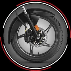 New Hero Glamour Black And Accent Wheel