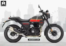 New RE Scram 411 Blazing Black Price in India