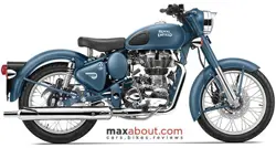 RE Classic 500 Squadron Blue Side View