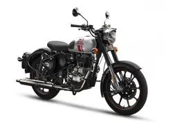 Royal Enfield Classic 350 Metallo Silver Front 3-Quarter View