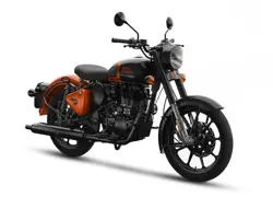 Royal Enfield Classic 350 Orange Ember Front 3-Quarter View