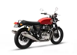 Royal Enfield Interceptor 650 Canyon Red Rear 3-Quarter View