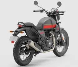 RE Scram 411 Blazing Black Rear 3-Quarter View