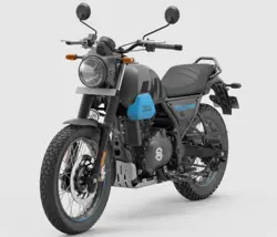 RE Scram 411 Graphite Blue Front 3-Quarter View