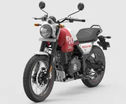 RE Scram 411 White Flame Front 3-Quarter View