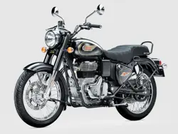 Royal Enfield Bullet 350 Standard Black Front 3-Quarter View