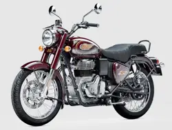Royal Enfield Bullet 350 Standard Maroon Front 3-Quarter View