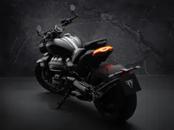 Triumph Rocket 3 R Black Rear 3-Quarter View