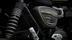 Triumph Street Twin Gold Line Closeup Shot