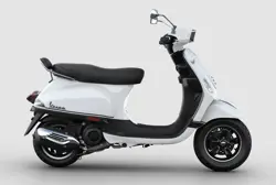 Vespa Dual SXL 150 in Pearl White And Matt Black Colour