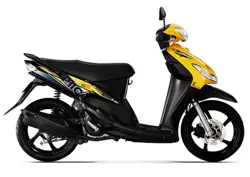 Yamaha Mio Sporty Yellow Side View