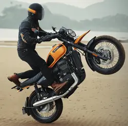 Yezdi Scrambler 334 Wheelie