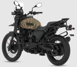 Yezdi Adventure Camo Rear 3-Quarter View