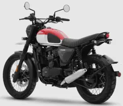 Yezdi Scrambler Dual Tone Rear 3-Quarter View