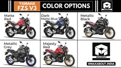 Yamaha FZS V3 All Colour Options