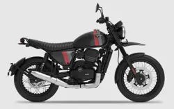 Yezdi Scrambler in Bold Black Colour