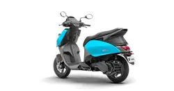 Matte Cyan Hero Vida V2 Plus Rear 3-Quarter View