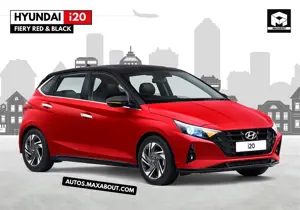 Hyundai i20 Fiery Red and Black