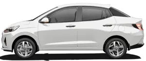 Hyundai Aura Polar White Turbo Pack