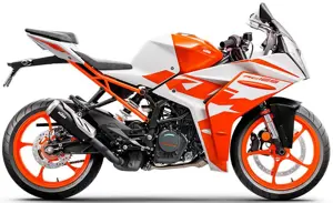 2022 KTM RC 125 White with Orange