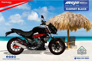 BS6 Mahindra Mojo 300 Garnet Black