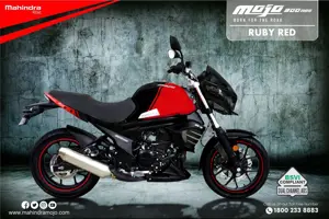 BS6 Mahindra Mojo 300 Ruby Red