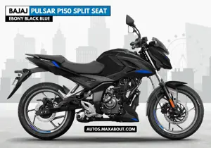 Bajaj Pulsar P150 Split Seat Ebony Black Blue