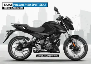 Bajaj Pulsar P150 Split Seat Ebony Black White