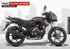 Bajaj Pulsar 125 Neon Black Solar Red