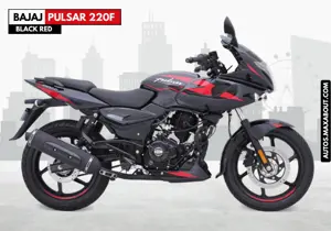 Bajaj Pulsar 220F in Black Red Colour