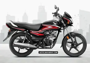 Honda Shine 100 Black with Red