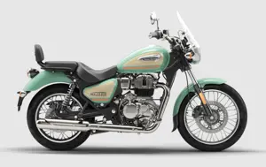 Royal Enfield Meteor 350 in Aurora Green Colour