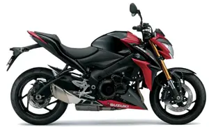 Suzuki GSX-S1000 Candy Daring Red-Glass Sparkle Black