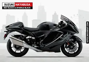 Suzuki Hayabusa Mat Black and Sparkle Black