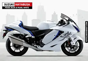 Suzuki Hayabusa Pearl Blue & Pearl White