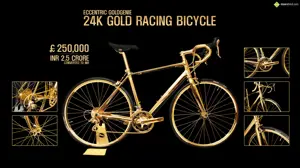 Eccentric Goldgenie 24K Gold Racing Bicycle - £250,000 | INR 2.5 crore