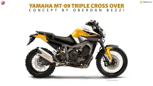 Yamaha MT-09 Triple Cross Over Concept by Oberdan Bezzi