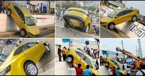Volkswagen Virtus Crashed At The Time Of Delivery