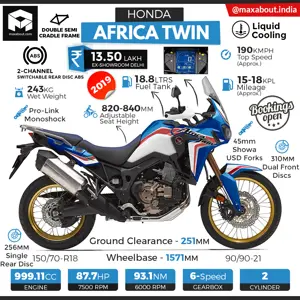 2019 Honda Africa Twin Specifications & Price in India
