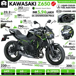 2020 Kawasaki Z650 Infographic
