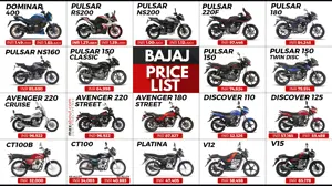 Infographic: Bajaj Bikes Ex-Showroom Price List (Full Lineup)