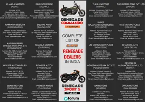 Complete List of UML Renegade Dealers in India