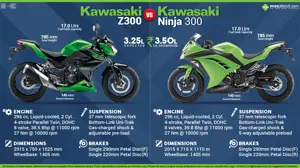 Kawasaki Z300 vs. Kawasaki Ninja 300