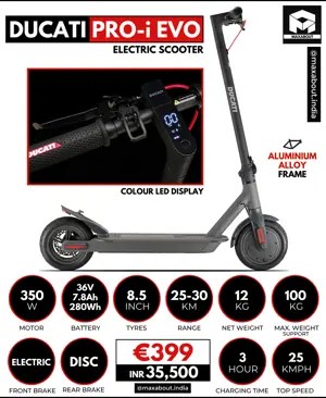 Ducati PRO-i EVO Electric Scooter Revealed
