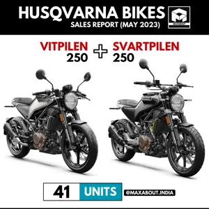 41 Husqvarna Bikes Sold in May 2023 in India