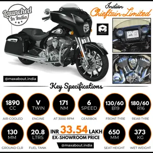 Indian Chieftain Limited Specs and Price in India