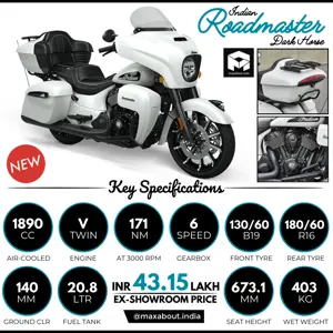 Indian Roadmaster Dark Horse Key Specs and Price in India