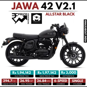Jawa 42 V2.1 Allstar Black Price Increased by Rs 3,000!