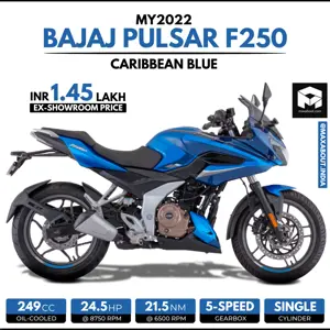 MY2022 Bajaj Pulsar F250 Gets Caribbean Blue Shade